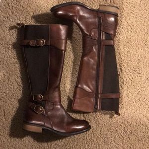 Brown western leather boots by Hush Puppies 7.5 ❤️